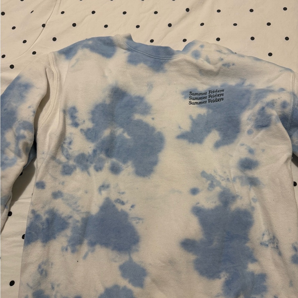 Blue and White Tie-Dye Sweatshirt and sweatpants